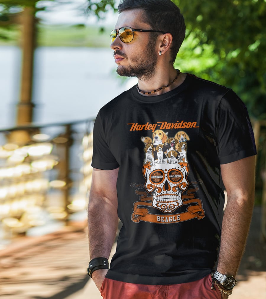 Harley Davidson Motor Cycles Beagle T-Shirt