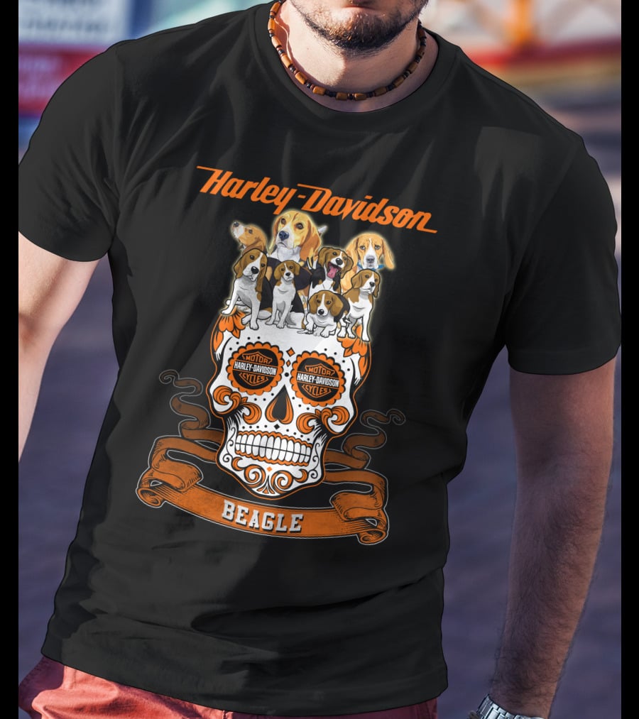 Harley Davidson Motor Cycles Beagle T-Shirt