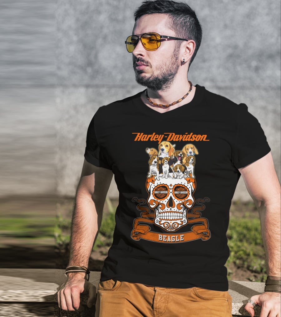 Harley Davidson Motor Cycles Beagle T-Shirt