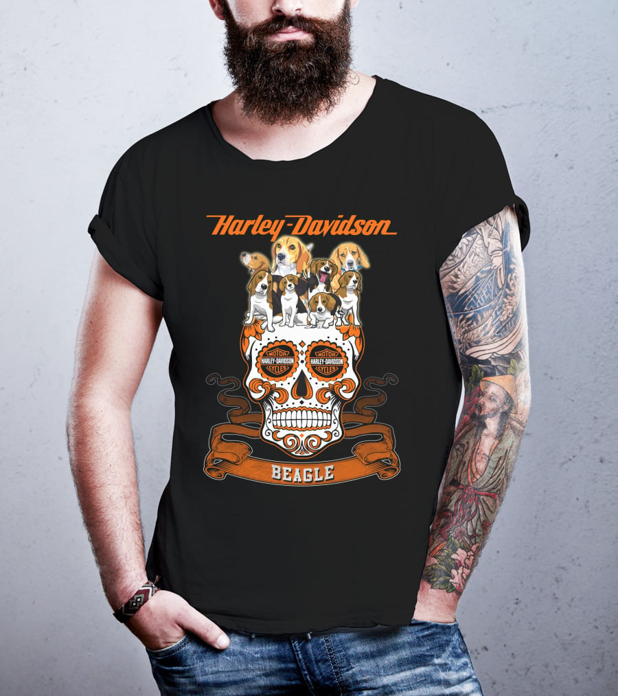 Harley Davidson Motor Cycles Beagle T-Shirt