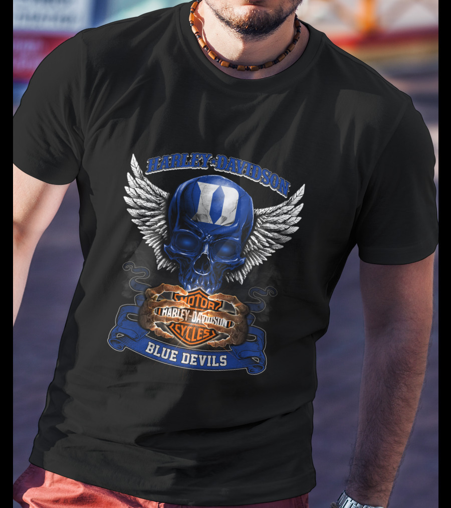 Harley Davidson Blue Devils Motorcycles Duke T-Shirt