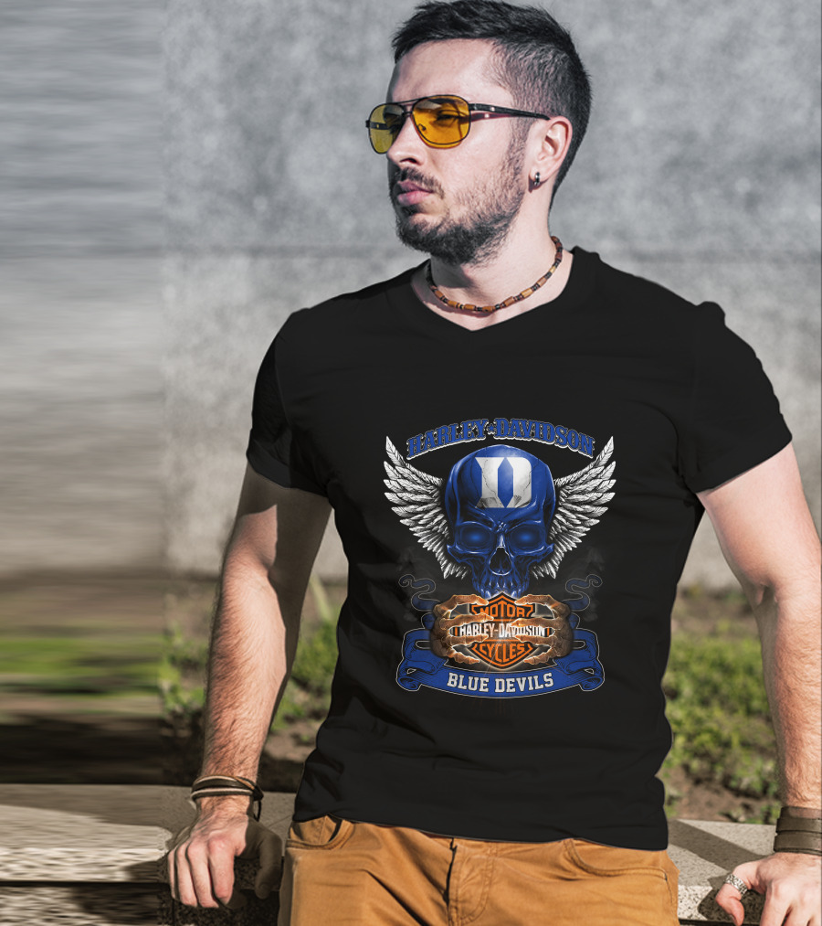 Harley Davidson Blue Devils Motorcycles Duke T-Shirt