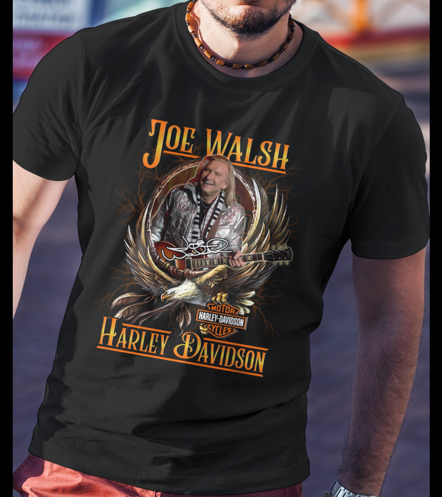 Joe Walsh Harley Davidson Motor Cycles Eagle T-Shirt