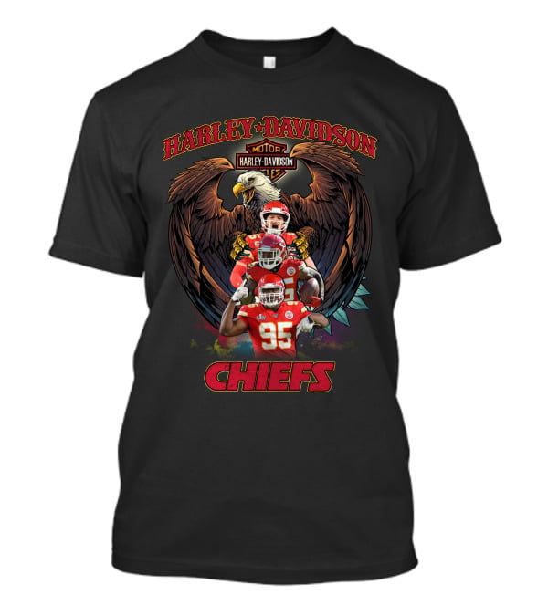 Harley Davidson Motor Eagle Kansas City Chiefs T-Shirt