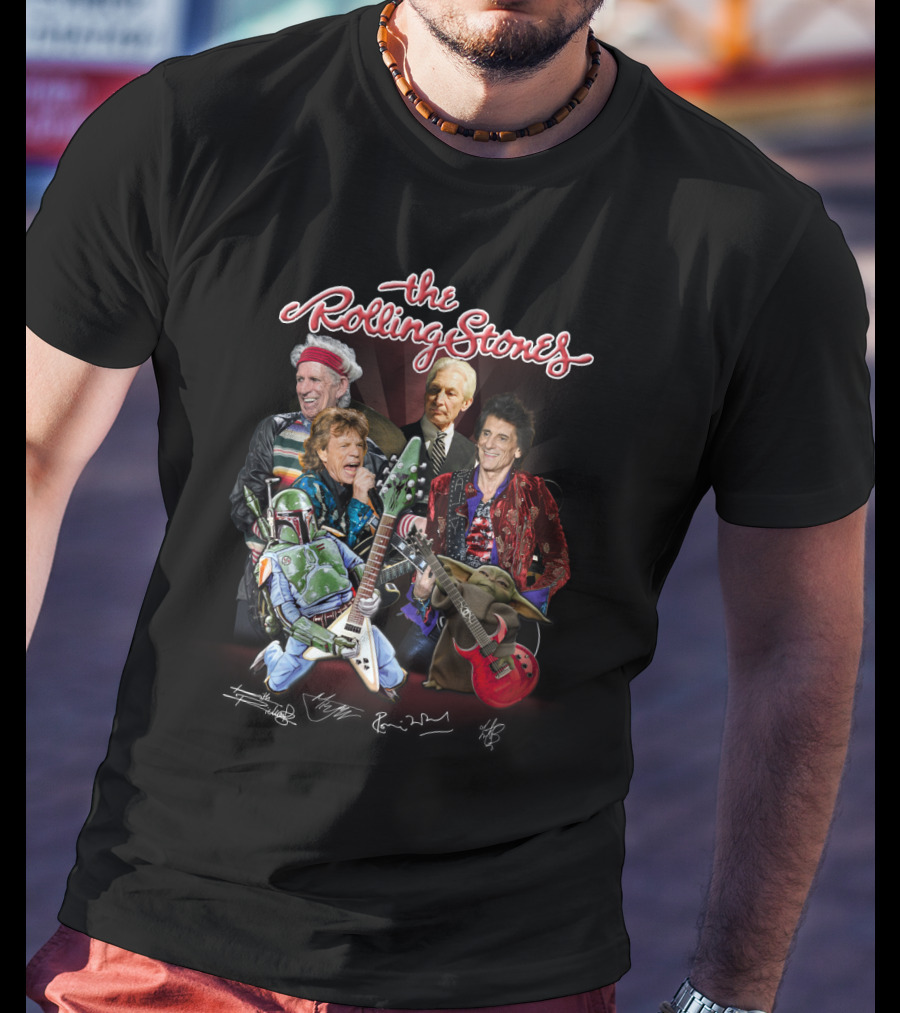 Band The Rolling Stones Star Wars Characters T-Shirt