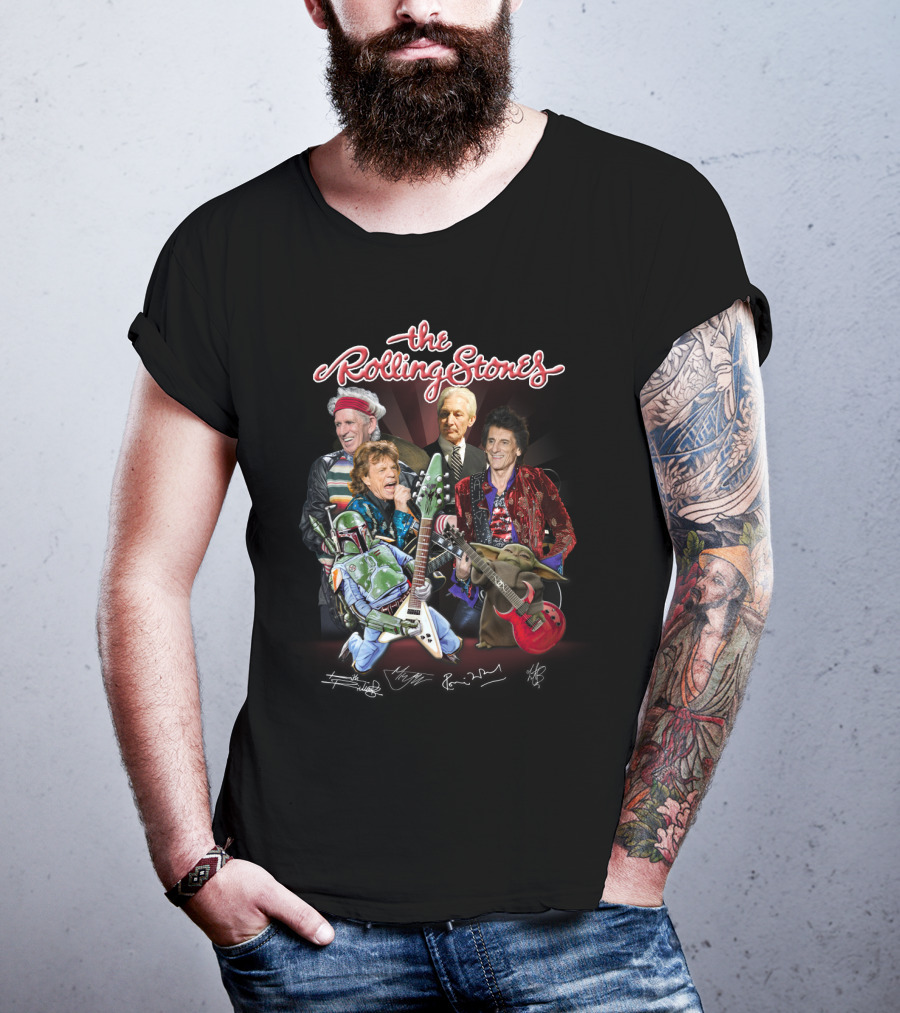 Band The Rolling Stones Star Wars Characters T-Shirt