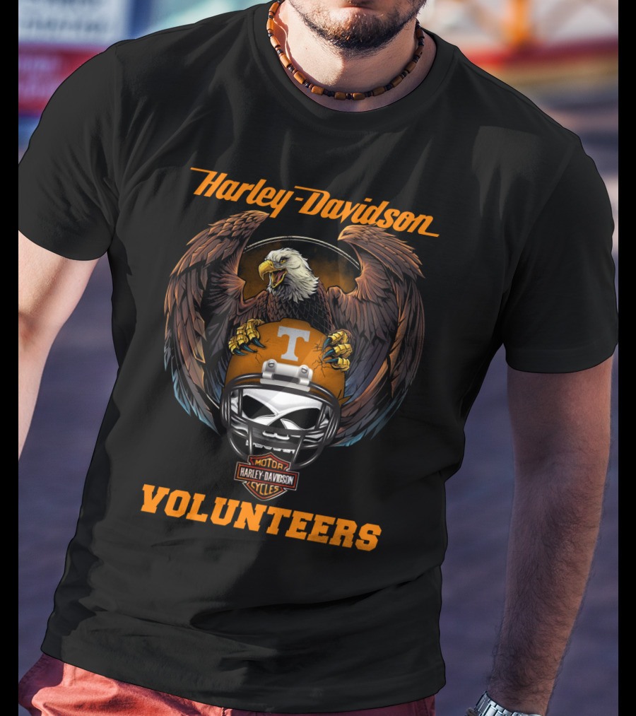 Harley Davidson Volunteers Tennessee Eagles Motorcycle Helmet T-Shirt
