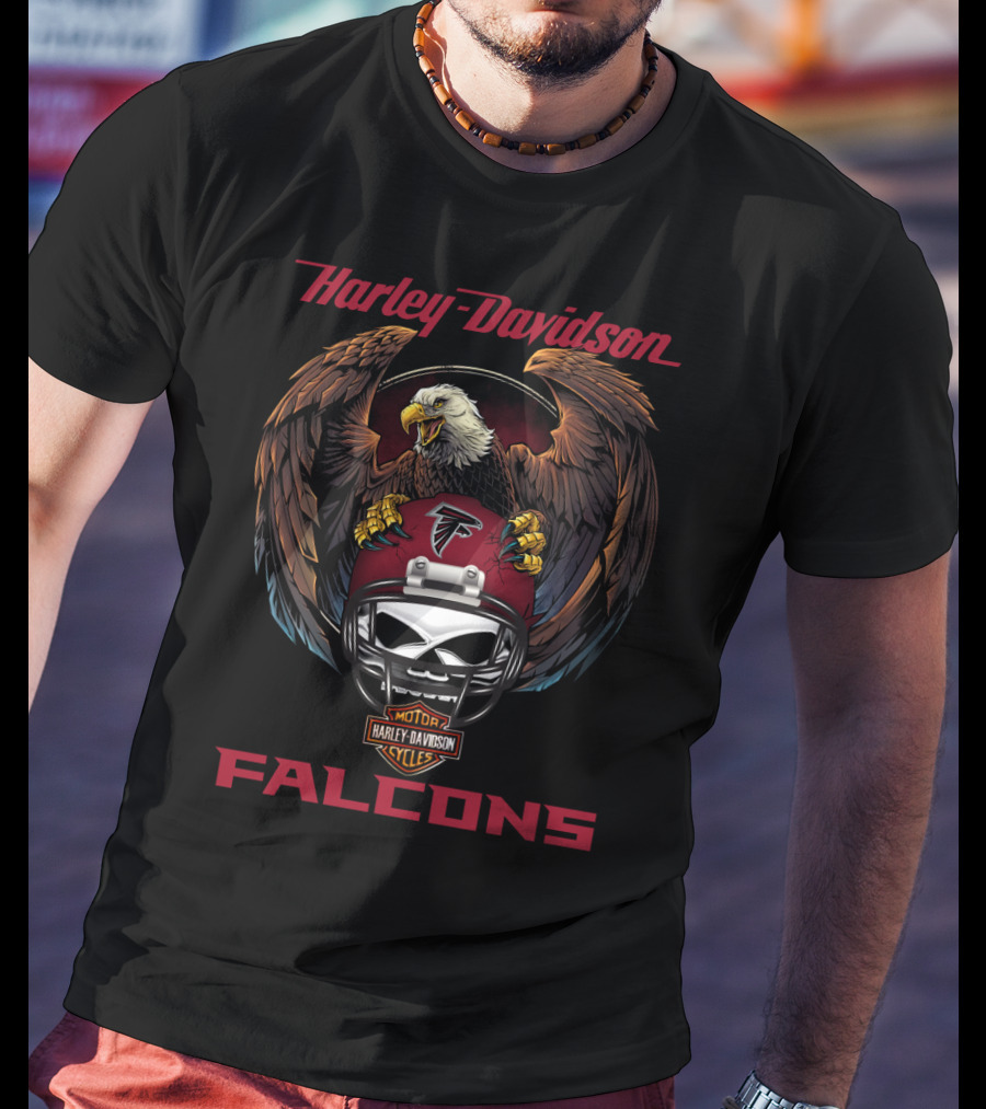 Harley Davidson Motorcycles Falcons Af Eagle Helmet T-Shirt