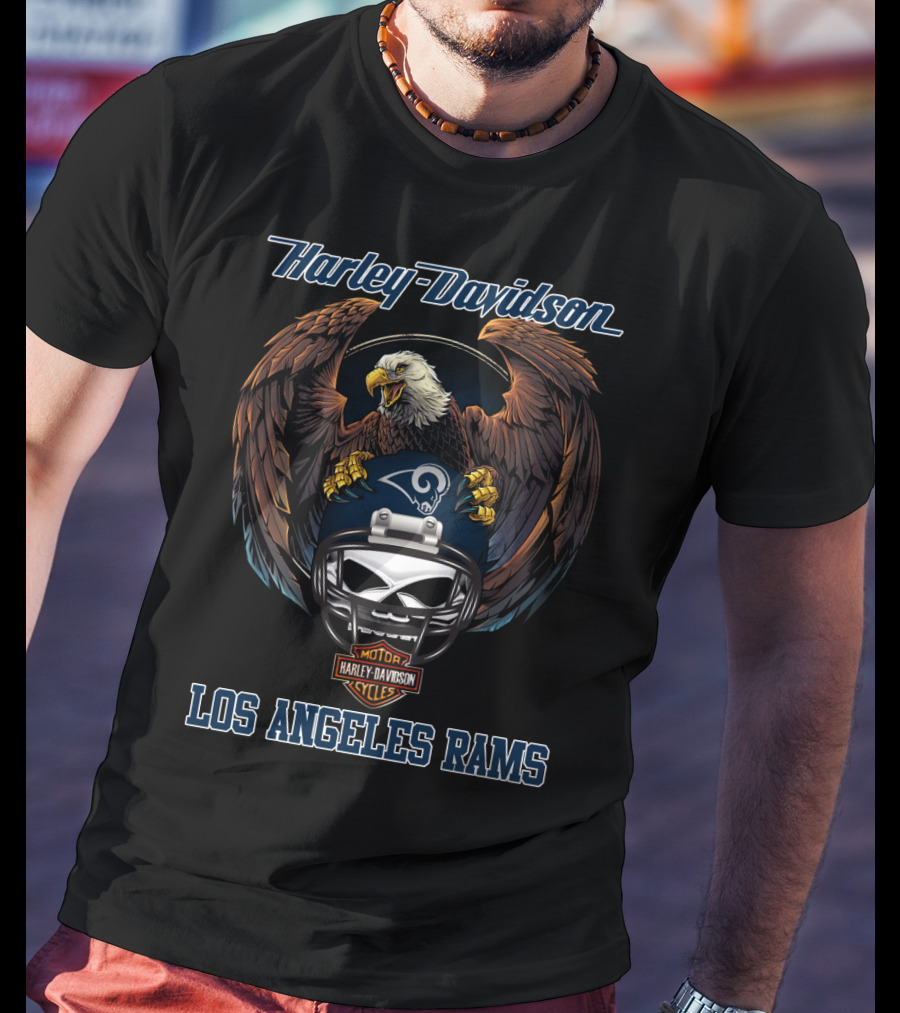Harley Davidson Los Angeles Rams Lar T-Shirt