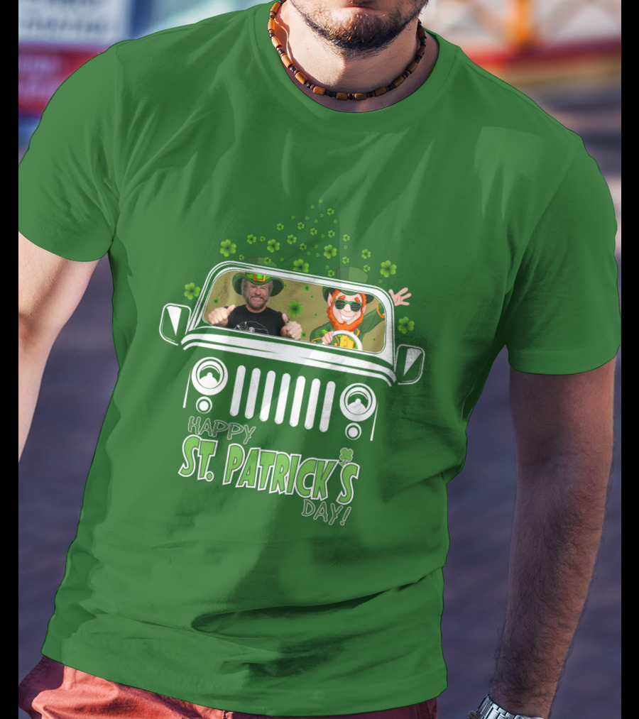 Happy St. Patrick's Day Jeep Ride With Sammy Hagar And Leprechaun T-Shirt