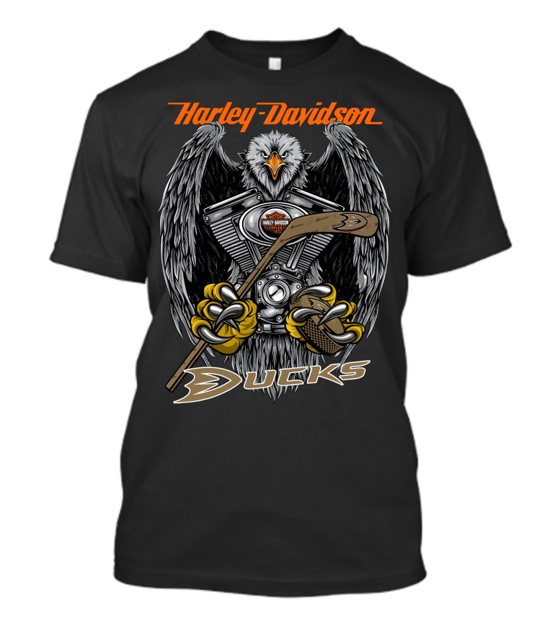 Harley Davidson Anaheim Ducks Nhl Engine Eagle T-Shirt