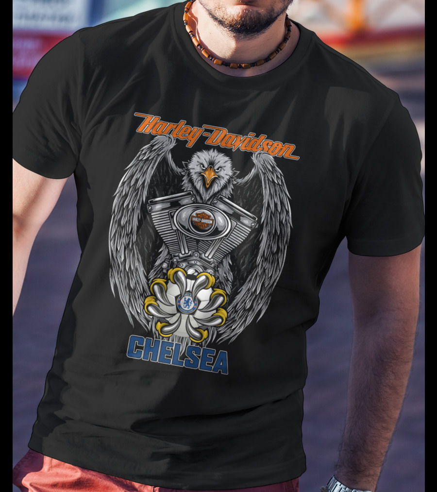 Harley Davidson Chelsea Eagle Engine T-Shirt