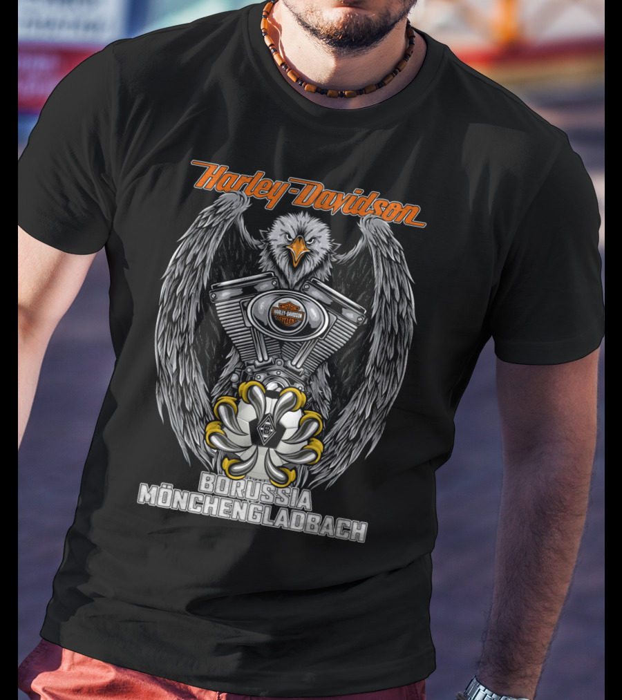 Harley Davidson Eagle Engine Borussia Mönchengladbach T-Shirt
