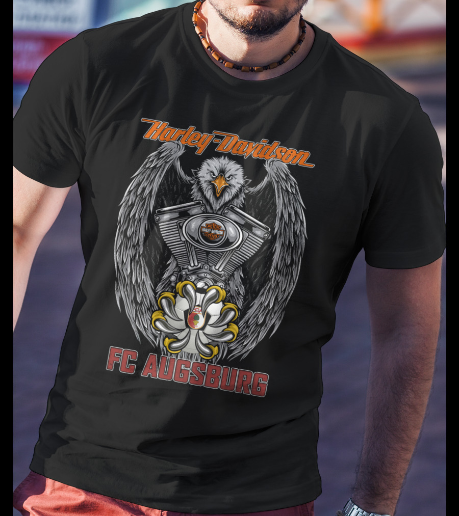 Harley Davidson Eagle Engine Fc Augsburg T-Shirt