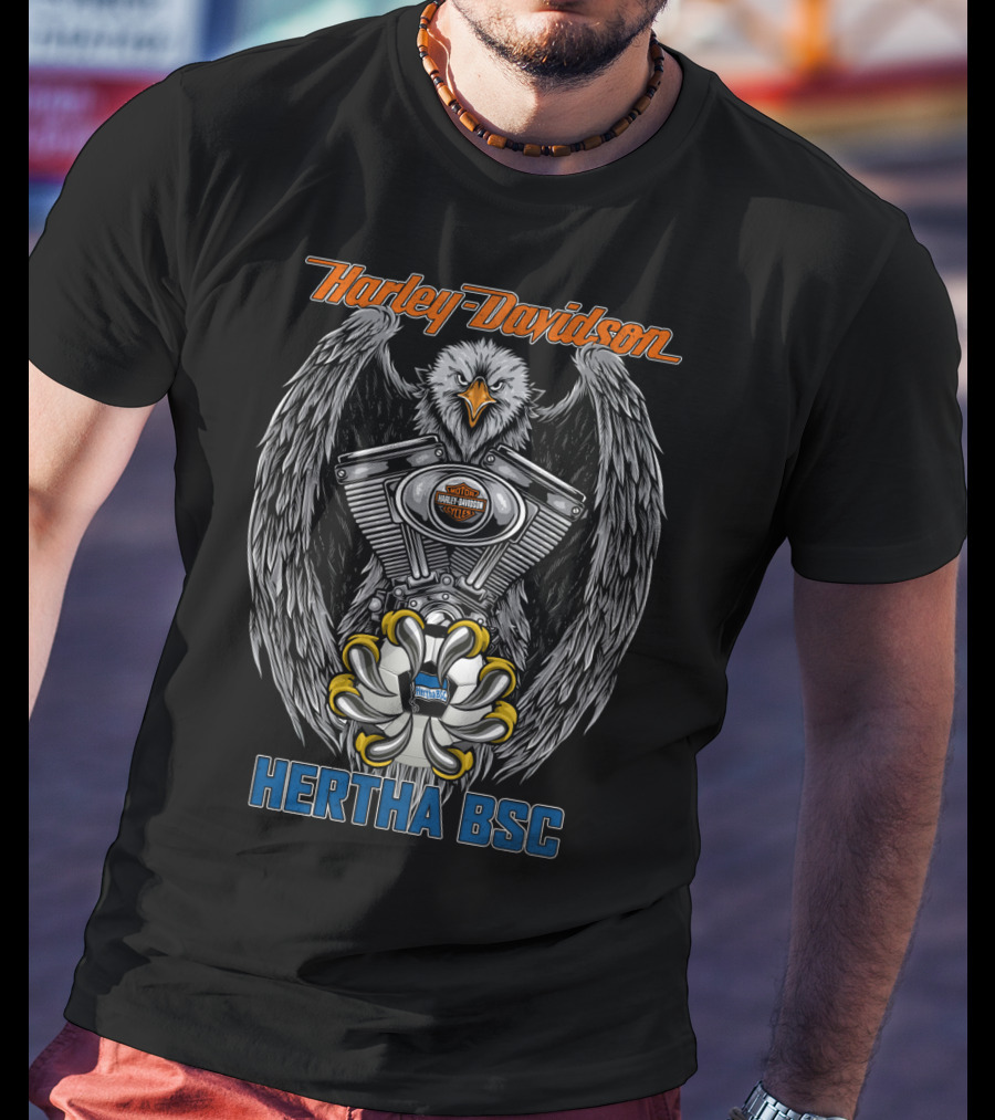 Harley Davidson Eagle Engine Hertha Bsc T-Shirt