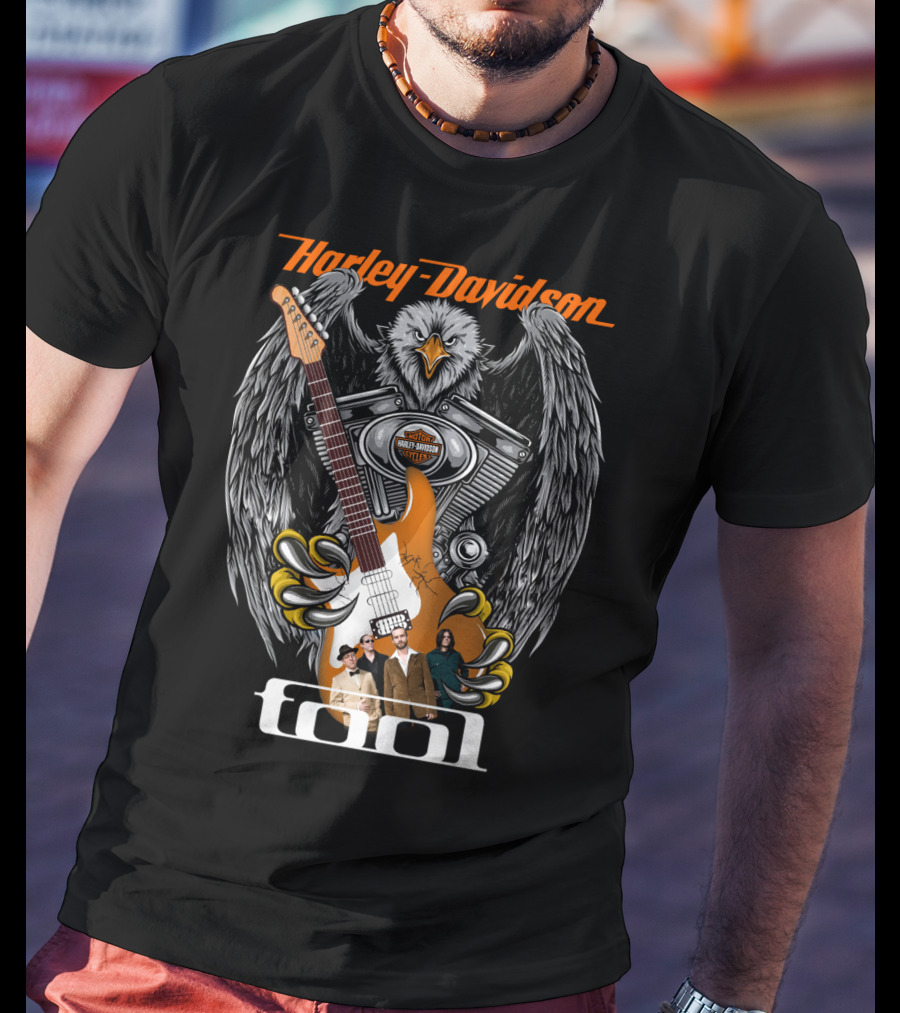 Harley Davidson Eagle Guitar Tool Band 53 T-Shirt