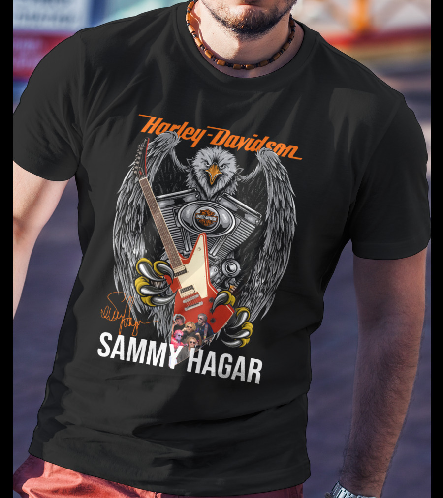 Harley Davidson Sammy Hagar 46 Eagle Guitar T-Shirt