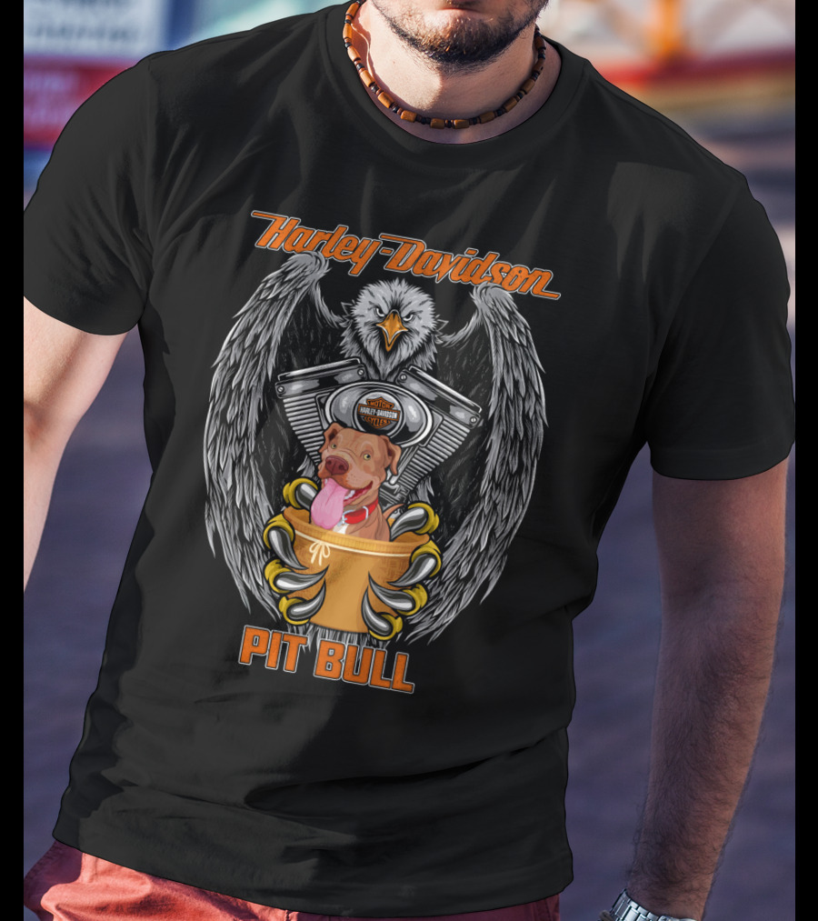 Harley Davidson Pit Bull Eagle T-Shirt