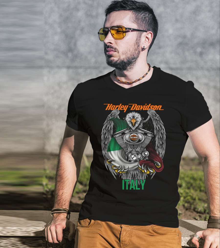 Harley Davidson Italy Eagle Engine T-Shirt