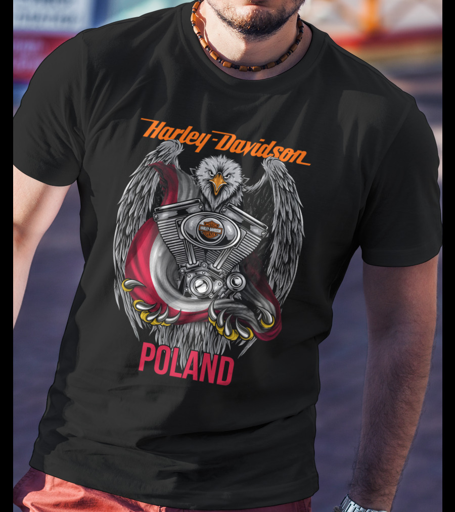 Harley Davidson Poland Eagle Engine T-Shirt