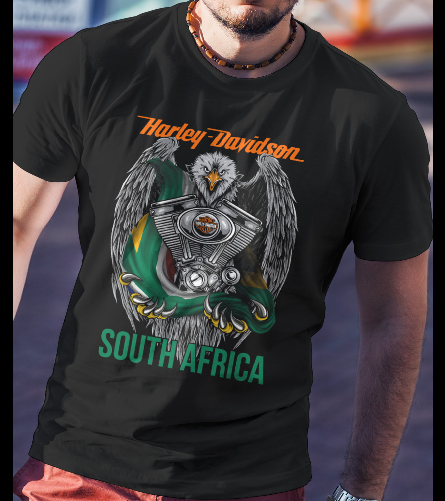 Harley Davidson Eagle V-Twin Engine South Africa T-Shirt