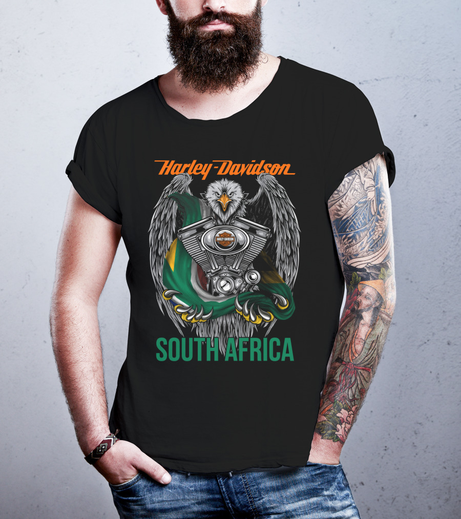 Harley Davidson Eagle V-Twin Engine South Africa T-Shirt