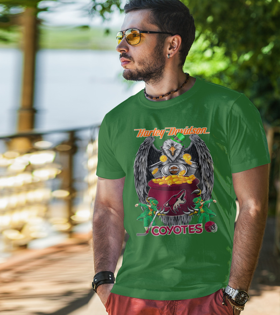 Harley Davidson Coyotes Nhl Arizona St. Patrick's Day T-Shirt