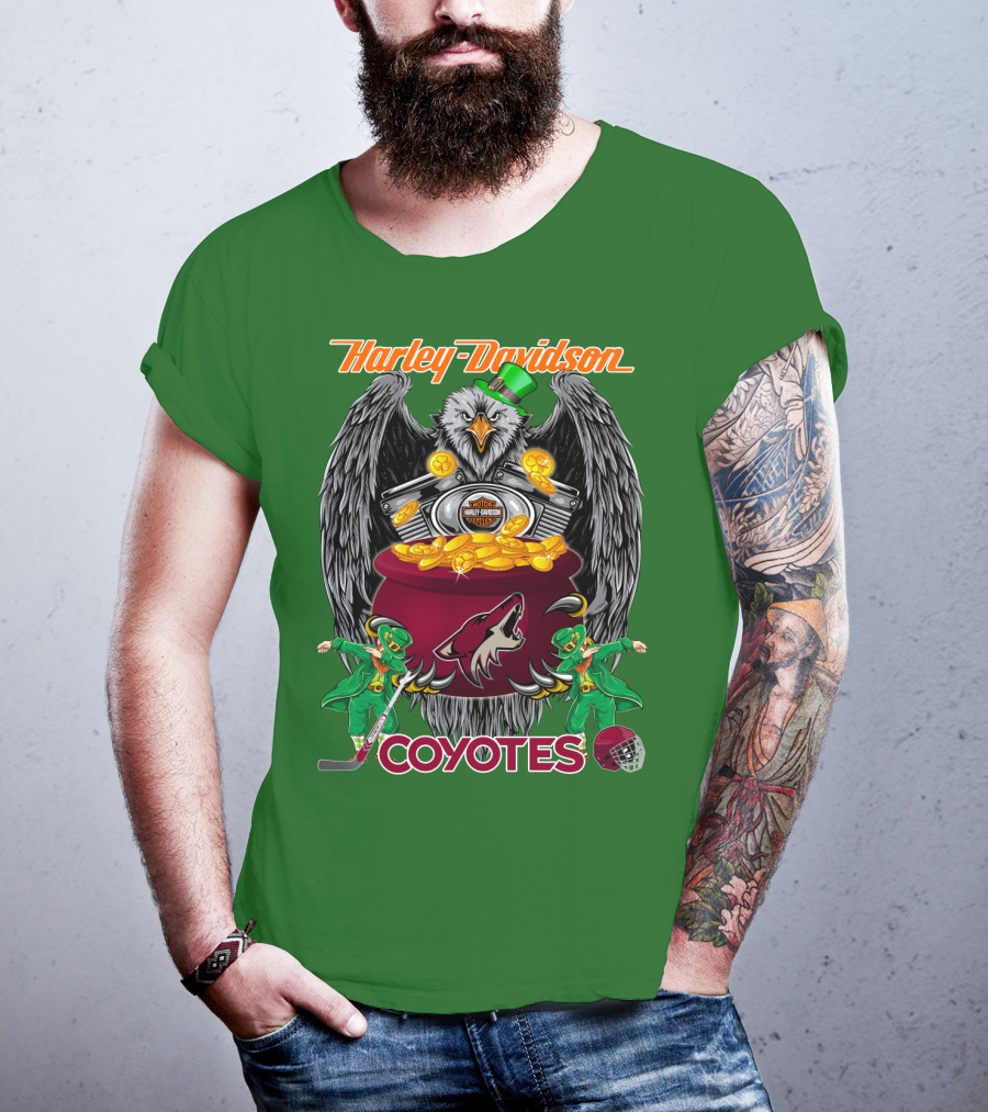 Harley Davidson Coyotes Nhl Arizona St. Patrick's Day T-Shirt