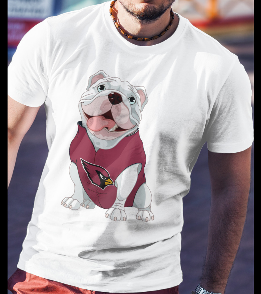 Arizona Cardinals Bulldog In Team Jersey T-Shirt