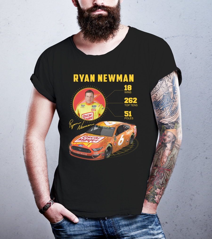 Ryan Newman Oscar Mayer Nascar 6 Wins 18 Top Tens 262 Poles T-Shirt