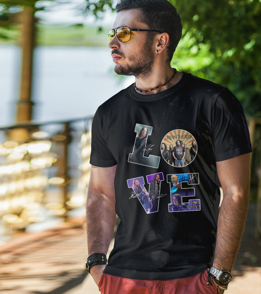 Love 76 Dream Theater Band Members Signatures T-Shirt