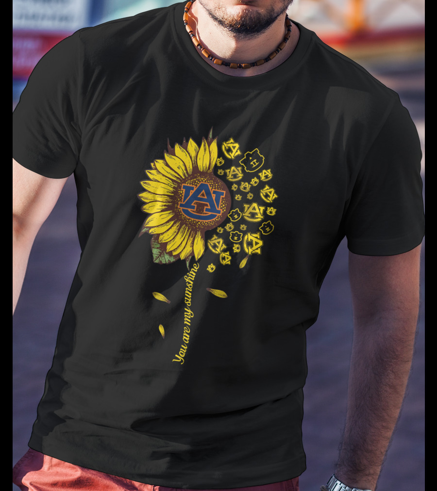 Auburn Tigers Sunflower You Are My Sunshine Ncaa T-Shirt