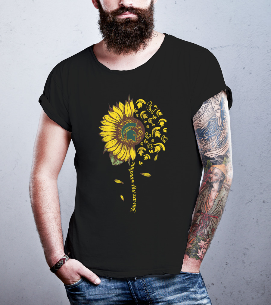 You Are My Sunshine Sunflower Spartan Head T-Shirt