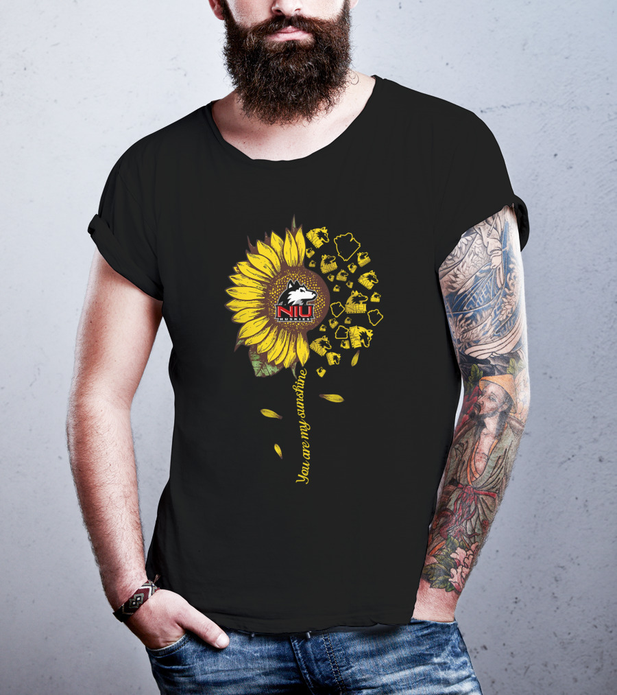 Niu Huskies Sunflower You Are My Sunshine T-Shirt