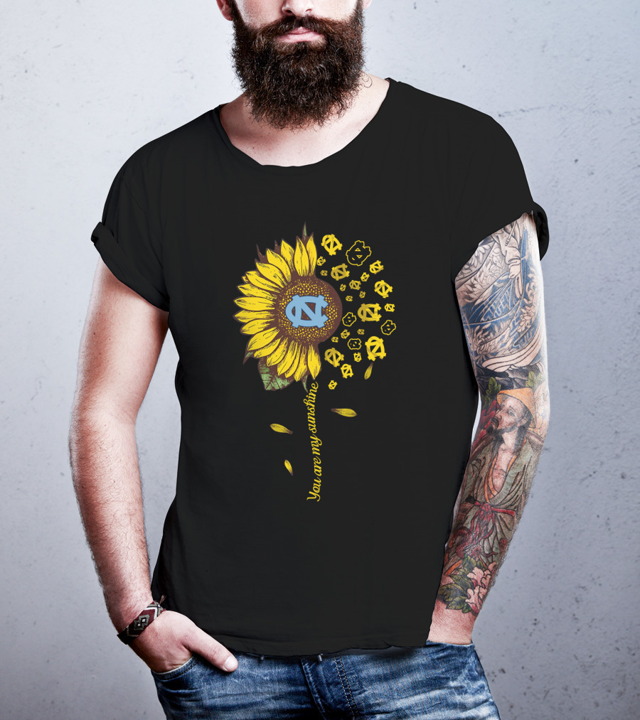 You Are My Sunshine Sunflower North Carolina Tar Heels T-Shirt
