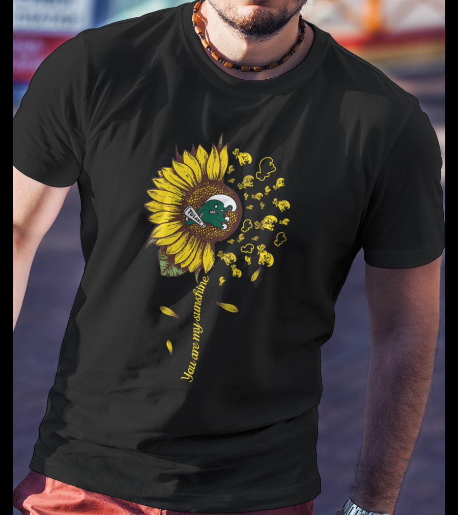 You Are My Sunshine Sunflower With Gator Face Clouds T-Shirt