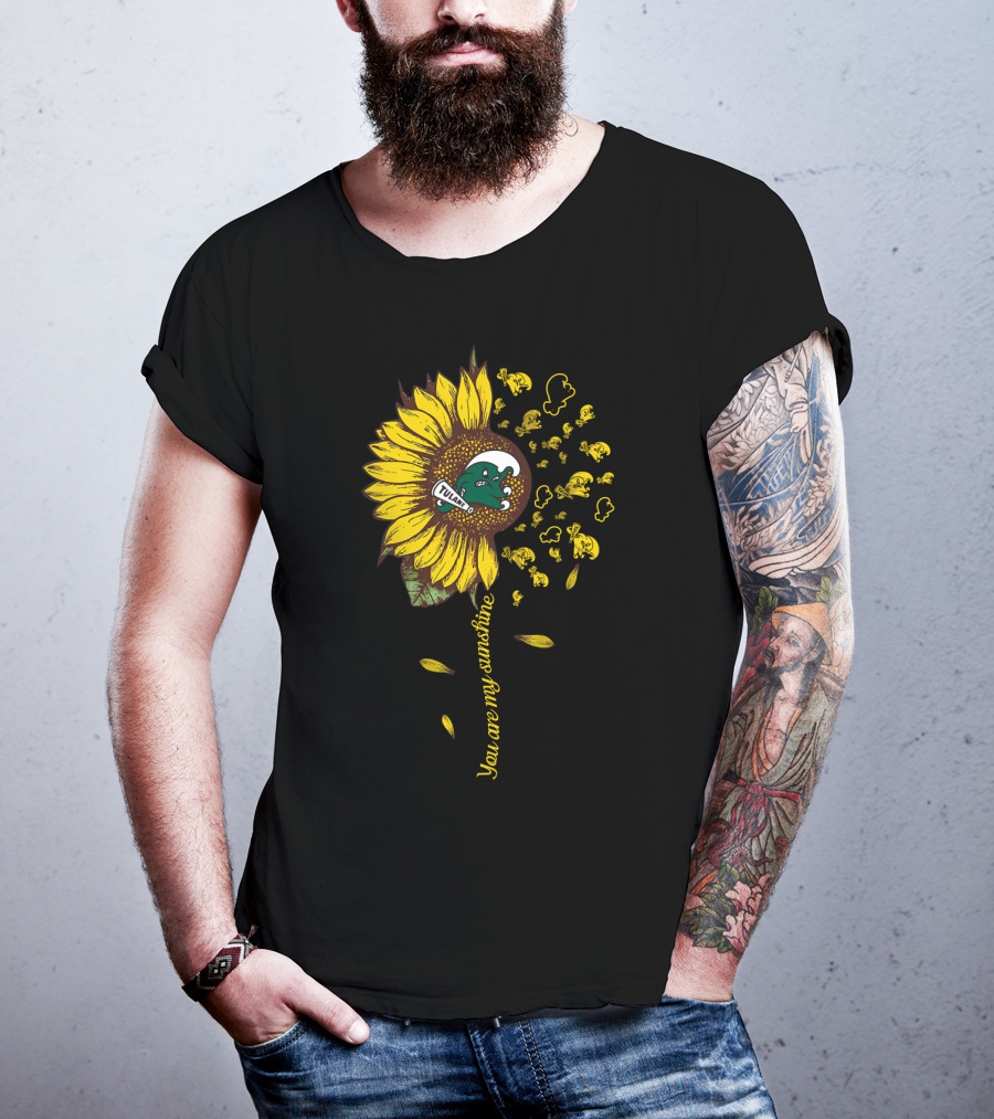You Are My Sunshine Sunflower With Gator Face Clouds T-Shirt