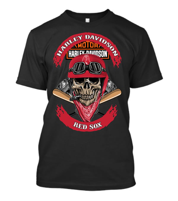 Harley Davidson Red Sox Motor Mlb Brs 96 T-Shirt