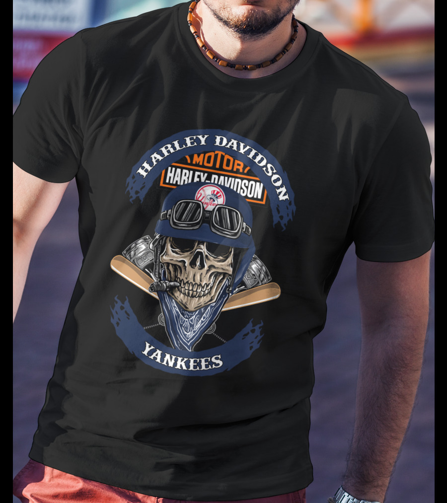 Harley Davidson Motor Yankees T-Shirt