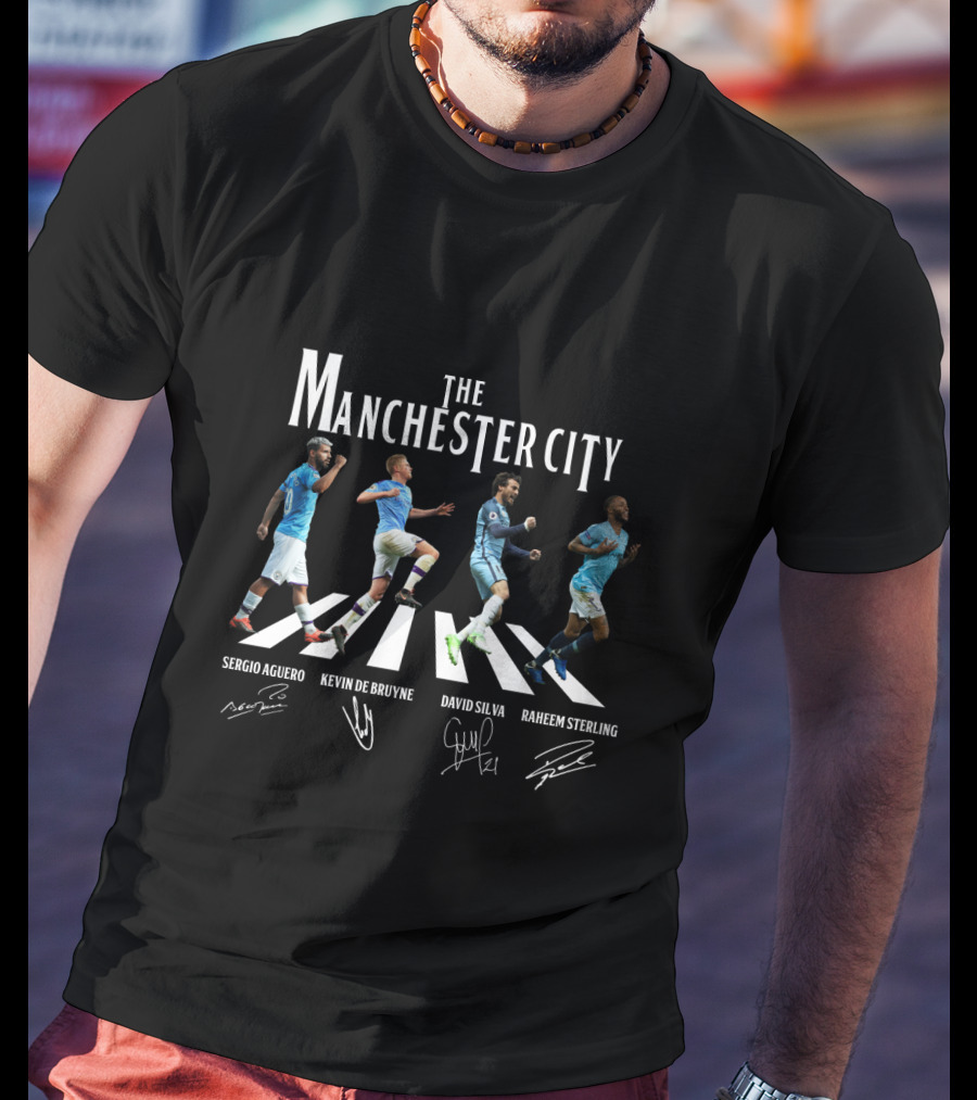 The Manchester City Sergio Aguero Kevin De Bruyne David Silva Raheem Sterling T-Shirt