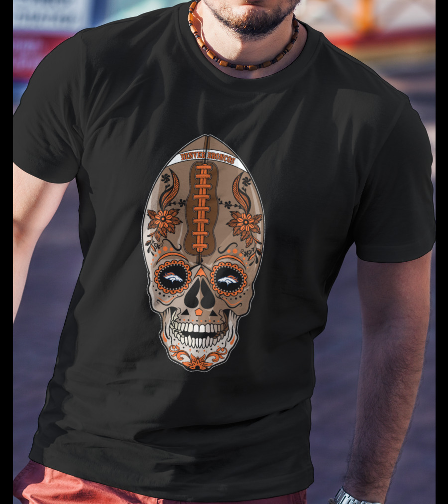 Denver Broncos Sugar Skull 97 01 Db T-Shirt