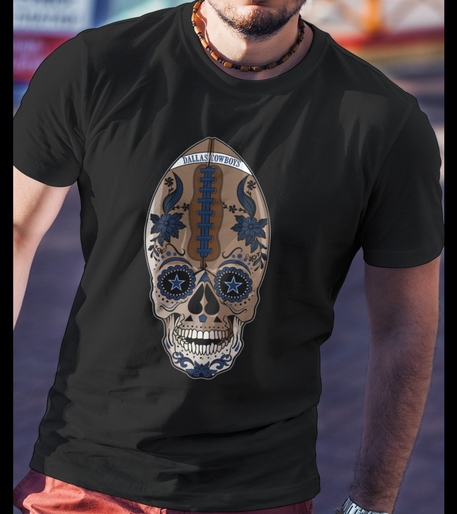 Dallas Cowboys Football Skull T-Shirt