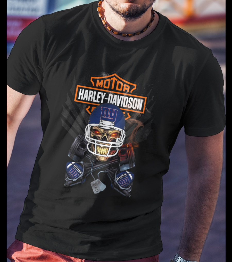 Harley Davidson Motor Nyg Nfl T-Shirt