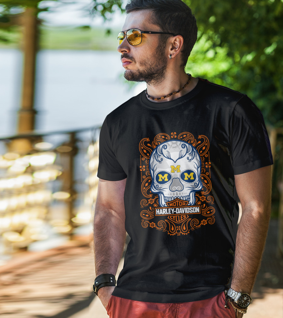 Harley Davidson Cycles Skull M M T-Shirt