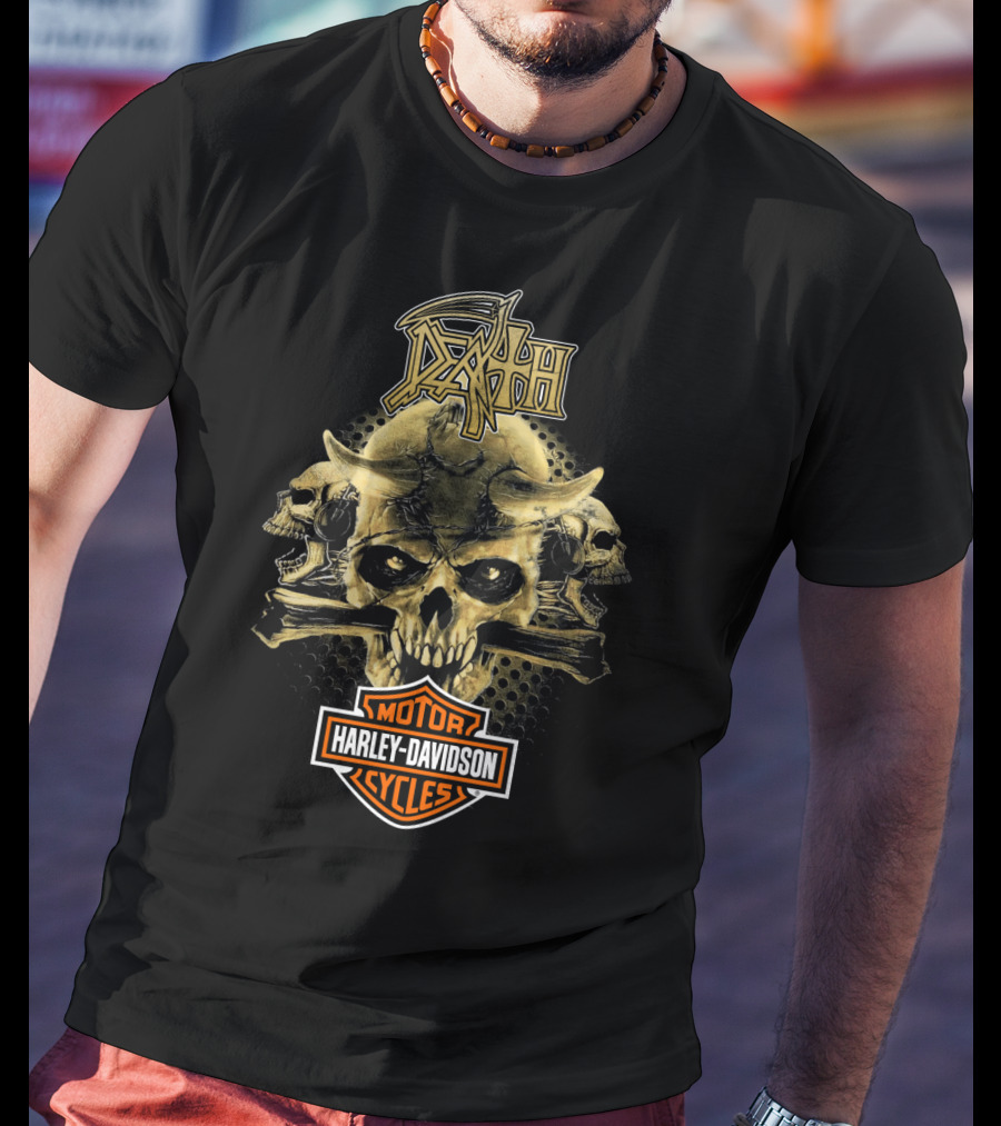 Death Harley Davidson Motorcycles Skull T-Shirt