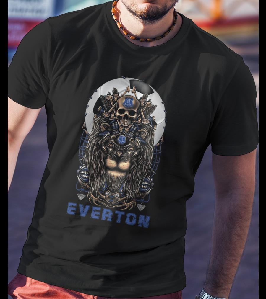 Everton 114 Nha E Lion Skull Crest T-Shirt