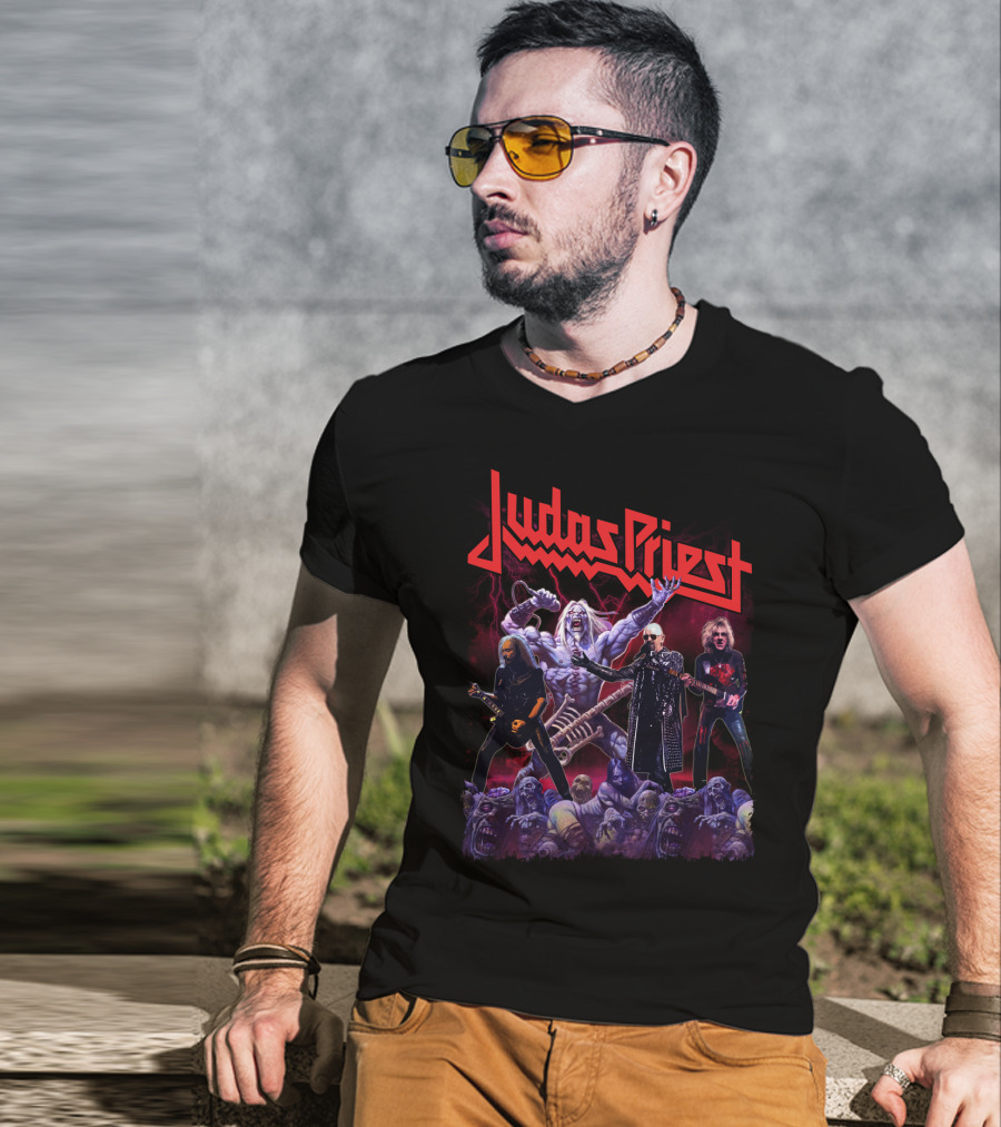 Judas Priest Band Members And Monsters T-Shirt