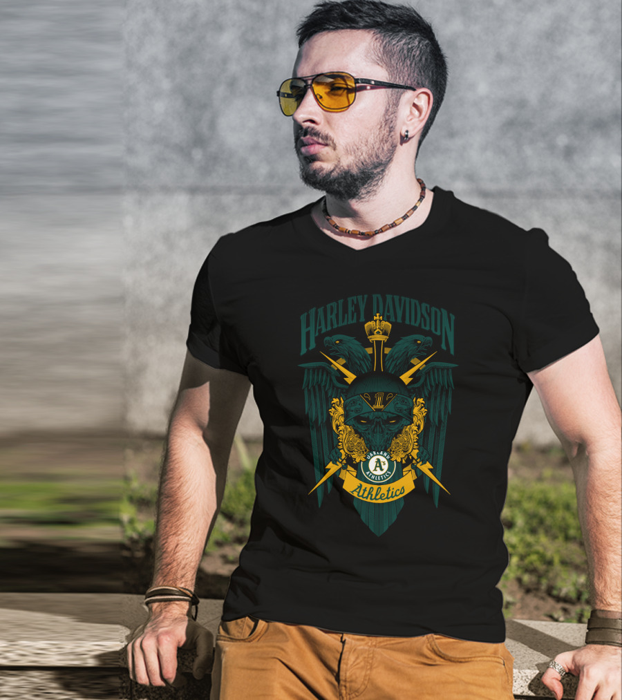 Harley Davidson Oakland Athletics A's Mlb T-Shirt