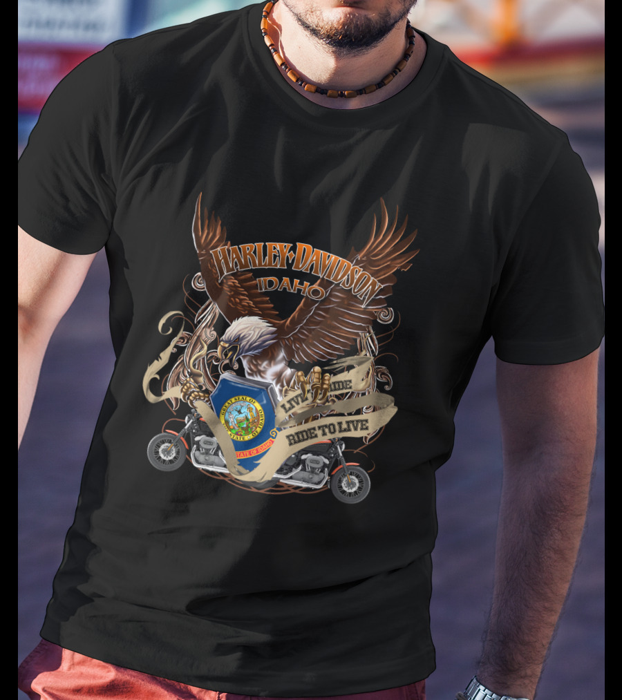 Harley Davidson Idaho Live To Ride Ride To Live 133 T-Shirt