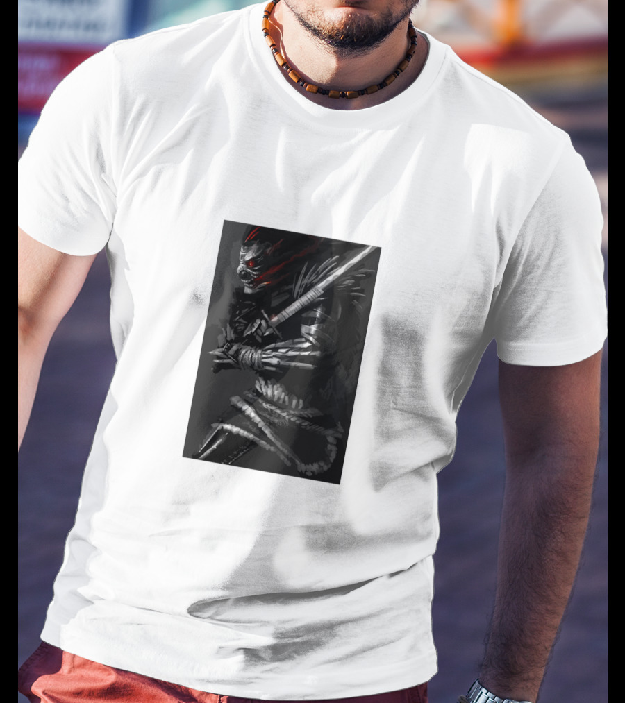 Dark Sword-Wielding Assassin Warrior T-Shirt